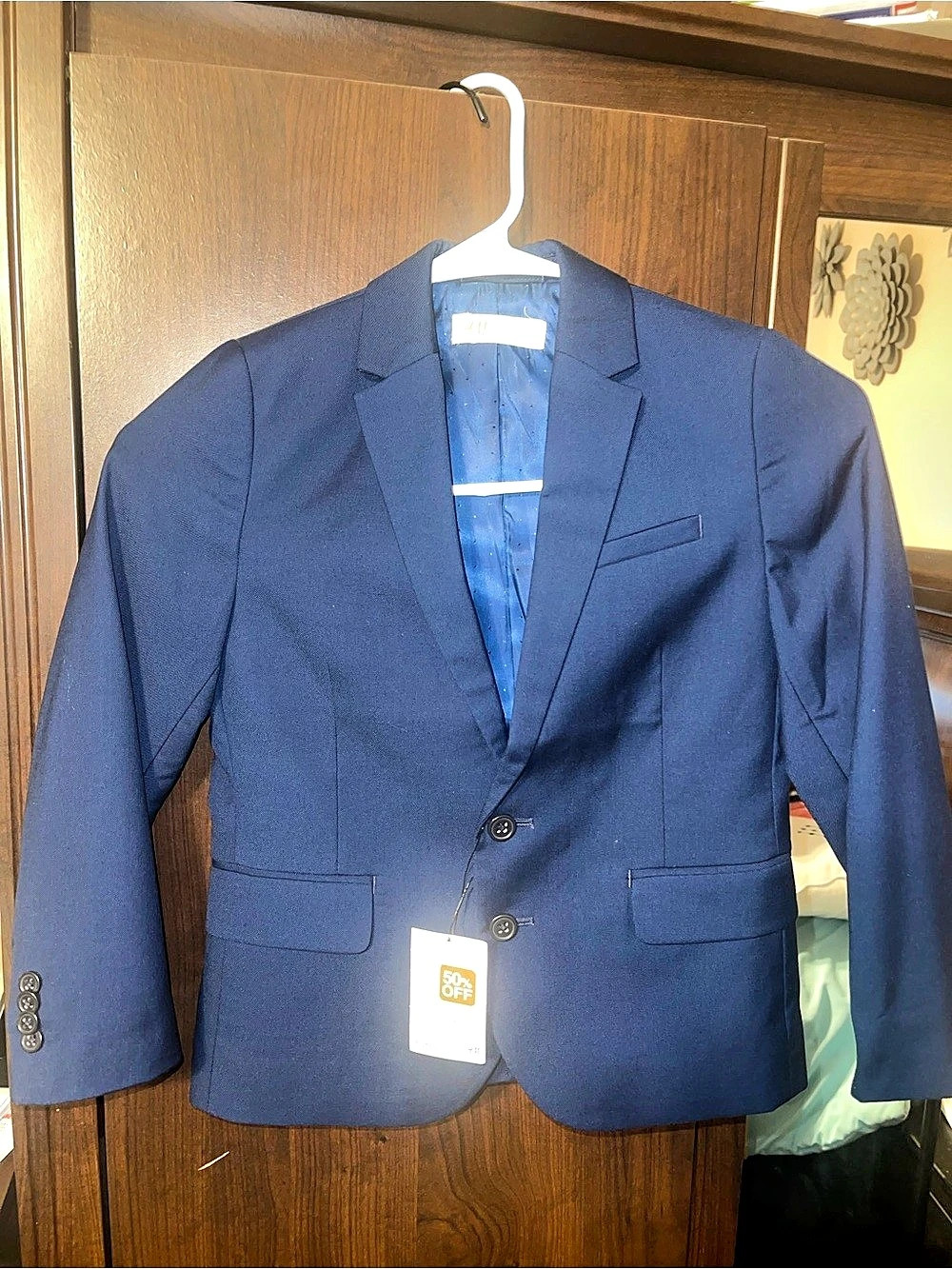 H&M Boys Suit Jacket Blue Blazer EU 122 NWT
